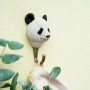 Patère panda en bois  - Statuettes et figurines