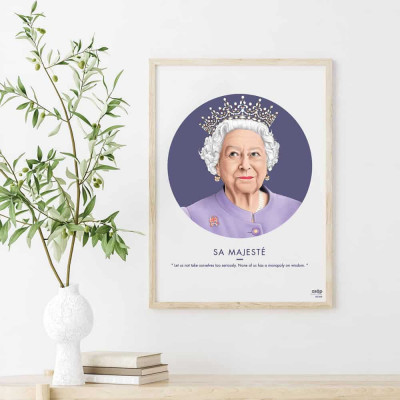 Affiche Sa Majesté 30 x 40 cm  - Affiches et cartes