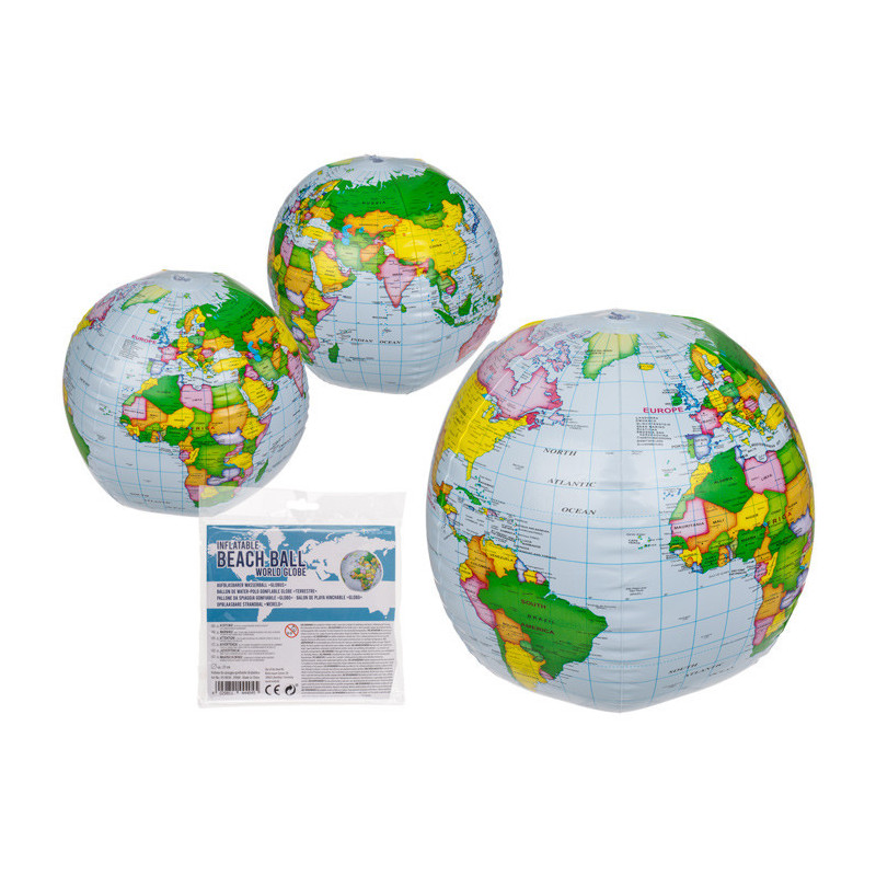 Ballon de plage globe terrestre - Jeux en famille