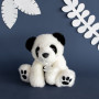 Panda blanc en peluche 17 cm  - Peluches