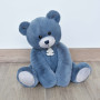 Ours en peluche bleu jean 35 cm  - Peluches
