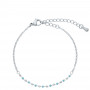 Bracelet chaîne à perles colorées  - Bracelets