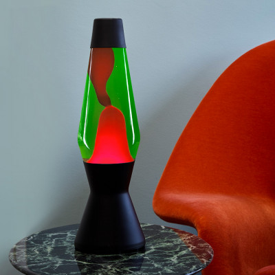 Lampe à lave Astro noire vert/rouge  - Lampes à poser