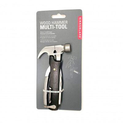 Mini marteau 10 outils en bois noir  - Outillage & Jardin