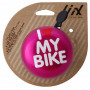 Sonnette de vélo rose I Love my Bike  - Accessoires pour vélo