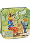 Savon 100g Boite Métal Clown et Enfant - SAVONNERIE DE NYONS