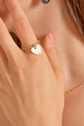 BAGUE ANNEAU PERLES COLOREES ARGENTE SAFRAN