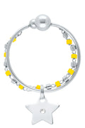 BAGUE ANNEAU PERLES COLOREES ARGENTE SAFRAN