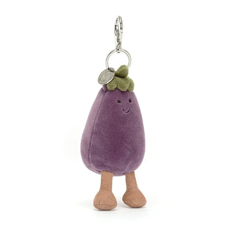 PORTE CLE DE SAC AUBERGINE