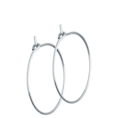 BOUCLES D'OREILLES CRÉOLE 20MM ARGENTE