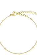 BRACELET CHAINE PERLES MÉTAL DORE