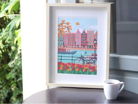 Coffret de peinture au numéro Amsterdam par Nidhi Kachhadiya - LA PETITE EPICERIE