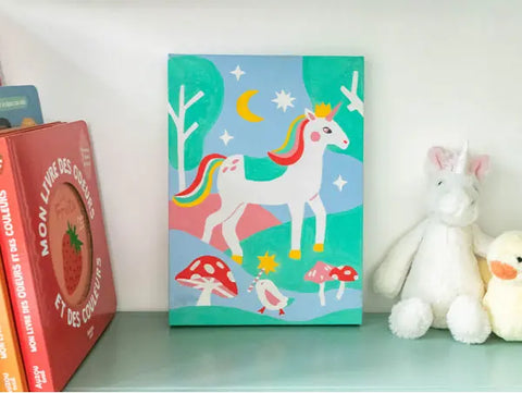 Coffret de peinture au numéro pour enfant - Licorne et Piou - LA PETITE EPICERIE