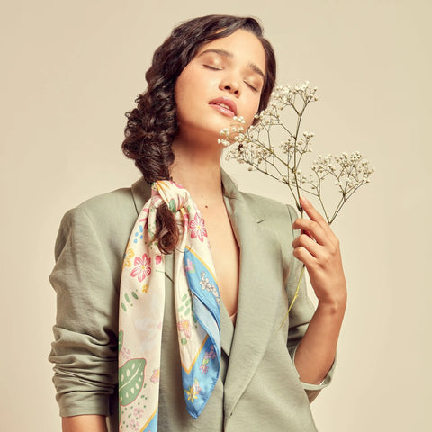 FOULARD LE BIJOU DE MIMI BF ANTIC WITE