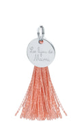 MÉDAILLE POMPON ARGENTÉ CORAIL