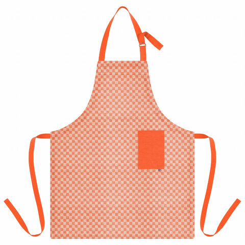 TABLIER DE CUISINE DAMIER ABRICOT