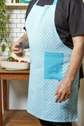 TABLIER DE CUISINE DAMIER AZUR
