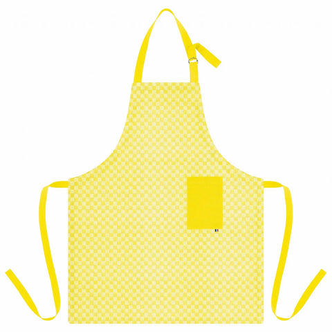 TABLIER DE CUISINE DAMIER CITRON